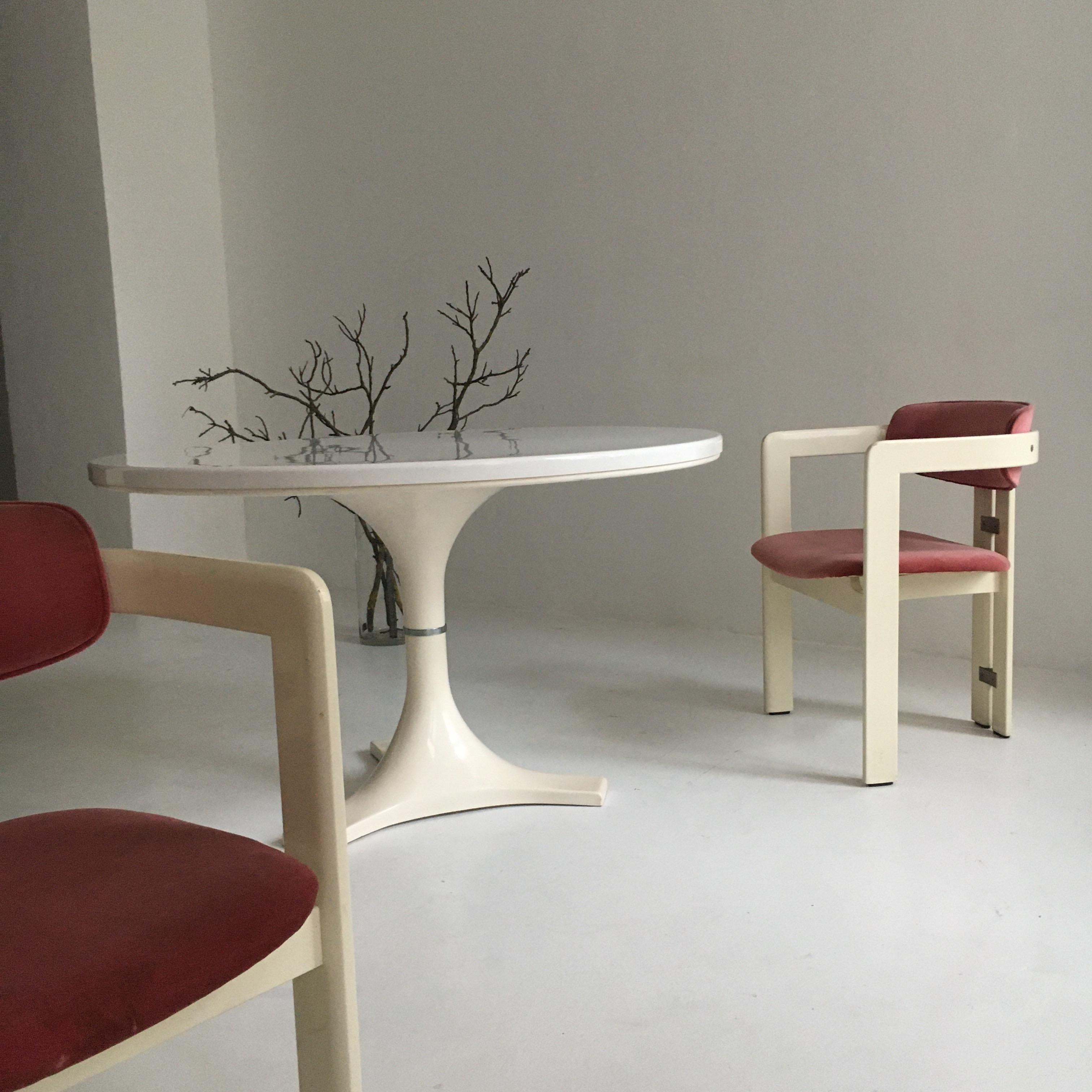 Augusto Savini 'Pamplona' Dining Chairs in Original Fabric by Pozzi, Italy, 1965 6