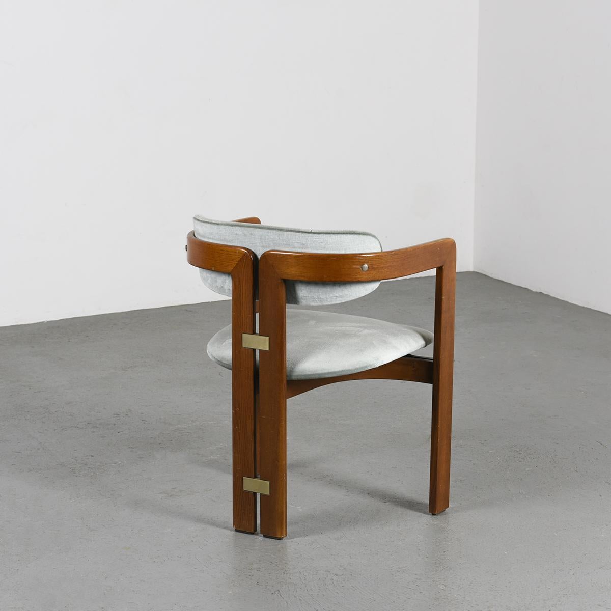 Italian Augusto Savini Pamplona Leather Dining Chair, circa 1965