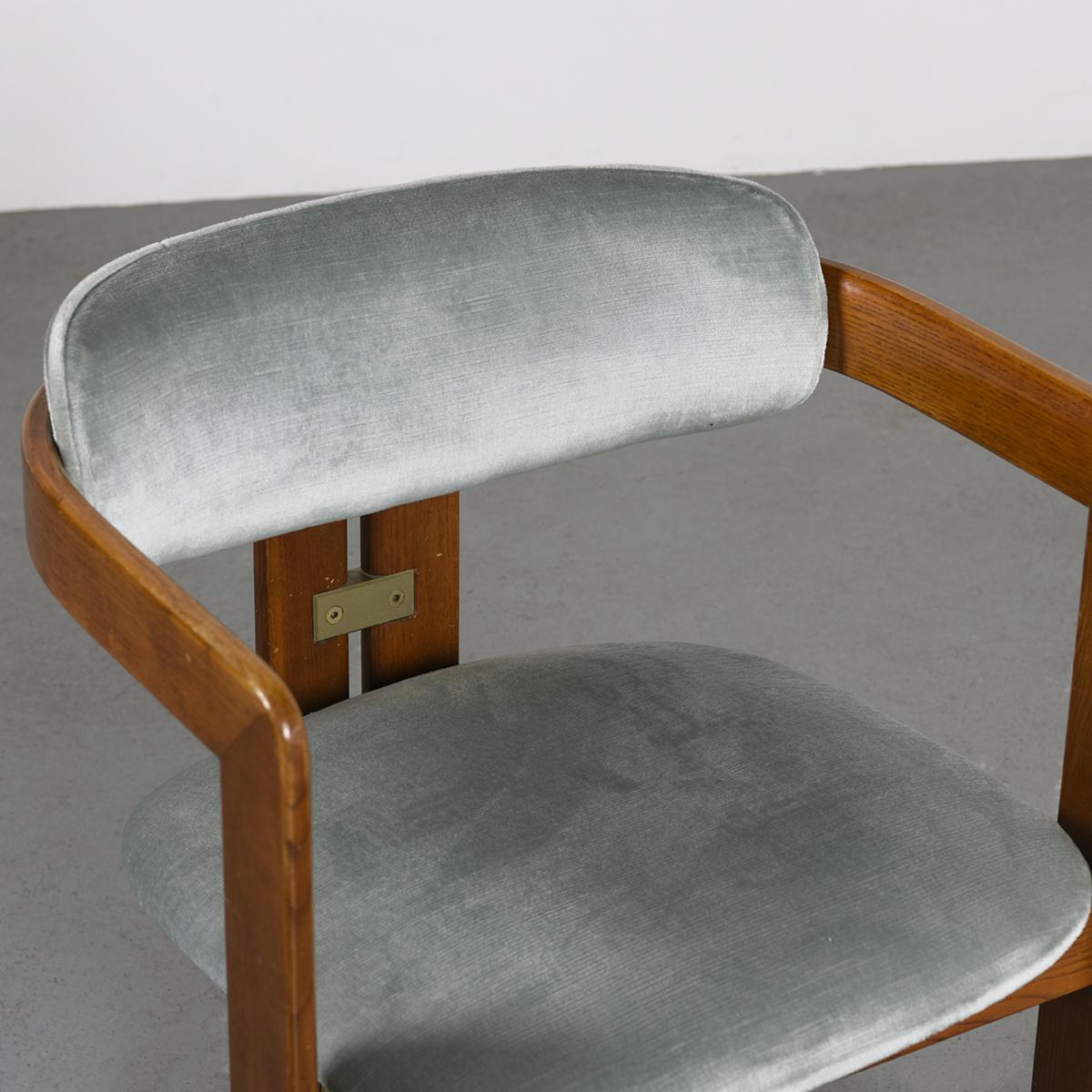 Rosewood Augusto Savini Pamplona Leather Dining Chair, circa 1965