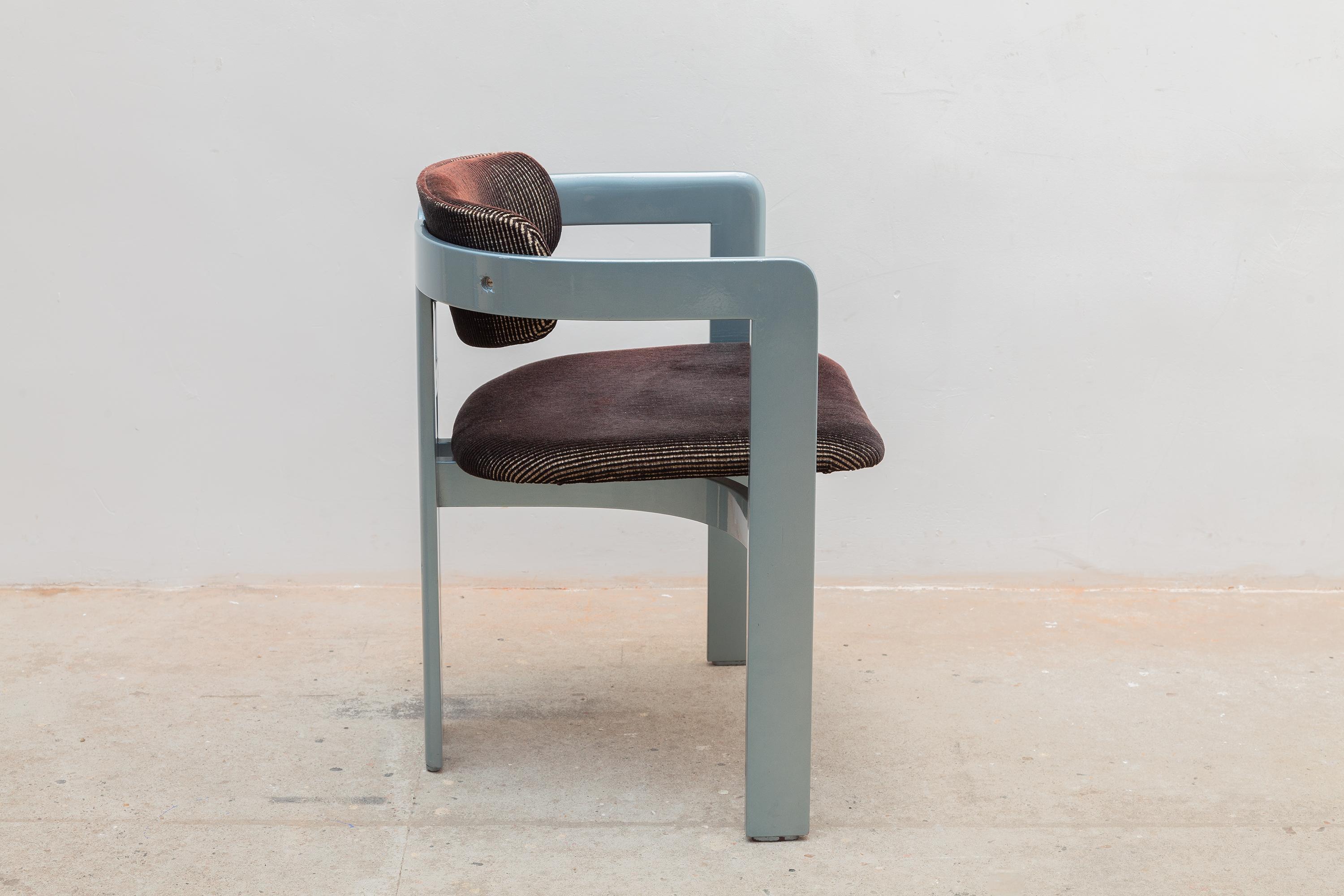 Laqué Ensemble de 4 fauteuilsamplona de style mi-siècle moderne d'Augusto Savini pour Pozzi, années 1970 en vente