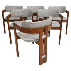 Augusto Savini Pomplona Style T-Back Dining Chairs, Set of Six