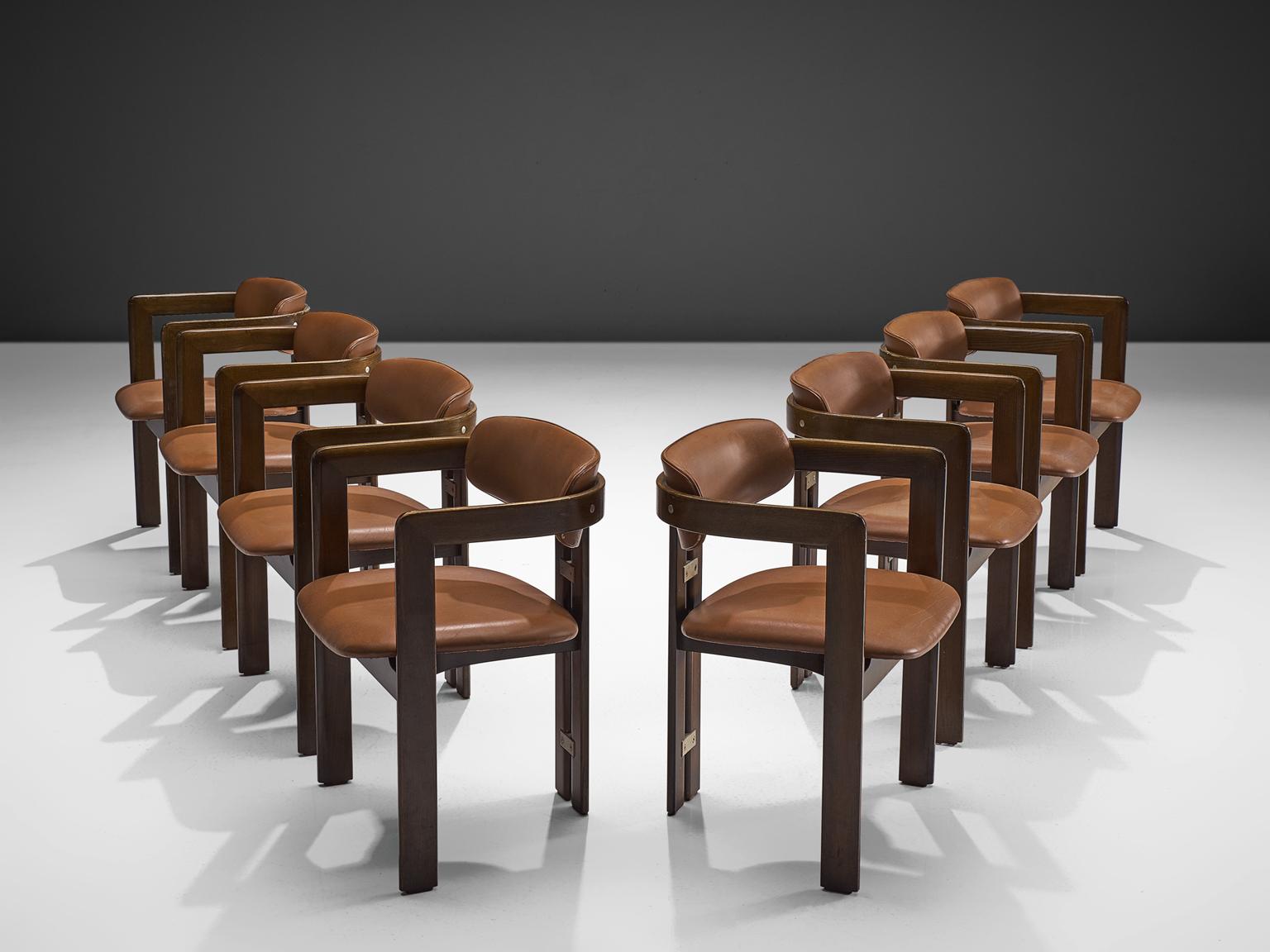 Mid-Century Modern Augusto Savini Set of Eight 'Pamplona' Chairs