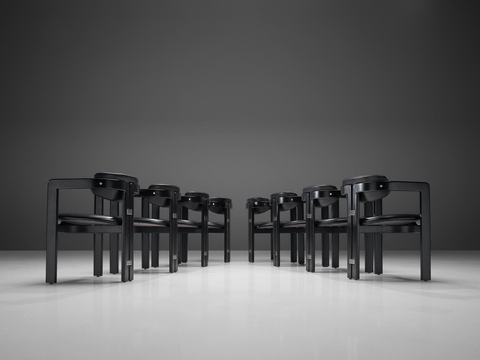 Mid-Century Modern Augusto Savini - Ensemble de huit chaises 