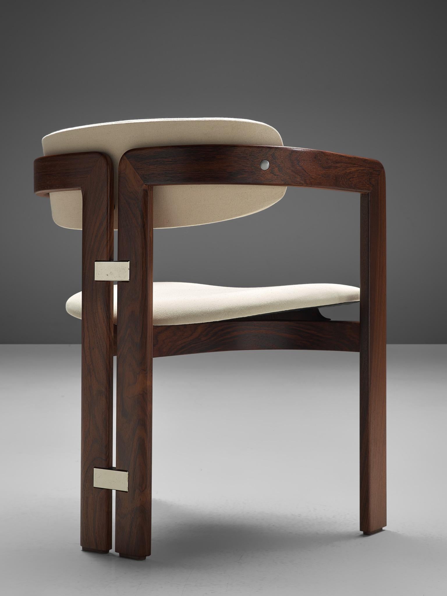 Augusto Savini Set of Eight Rosewood 'Pamplona' Chairs for Angela In Good Condition In Waalwijk, NL