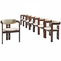 Augusto Savini Set of Eight Rosewood 'Pamplona' Chairs for Angela