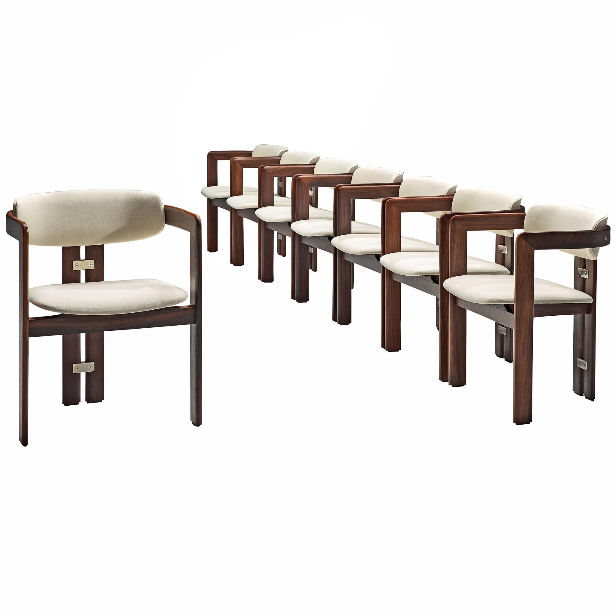 Augusto Savini Set of Eight Rosewood 'Pamplona' Chairs for Jose