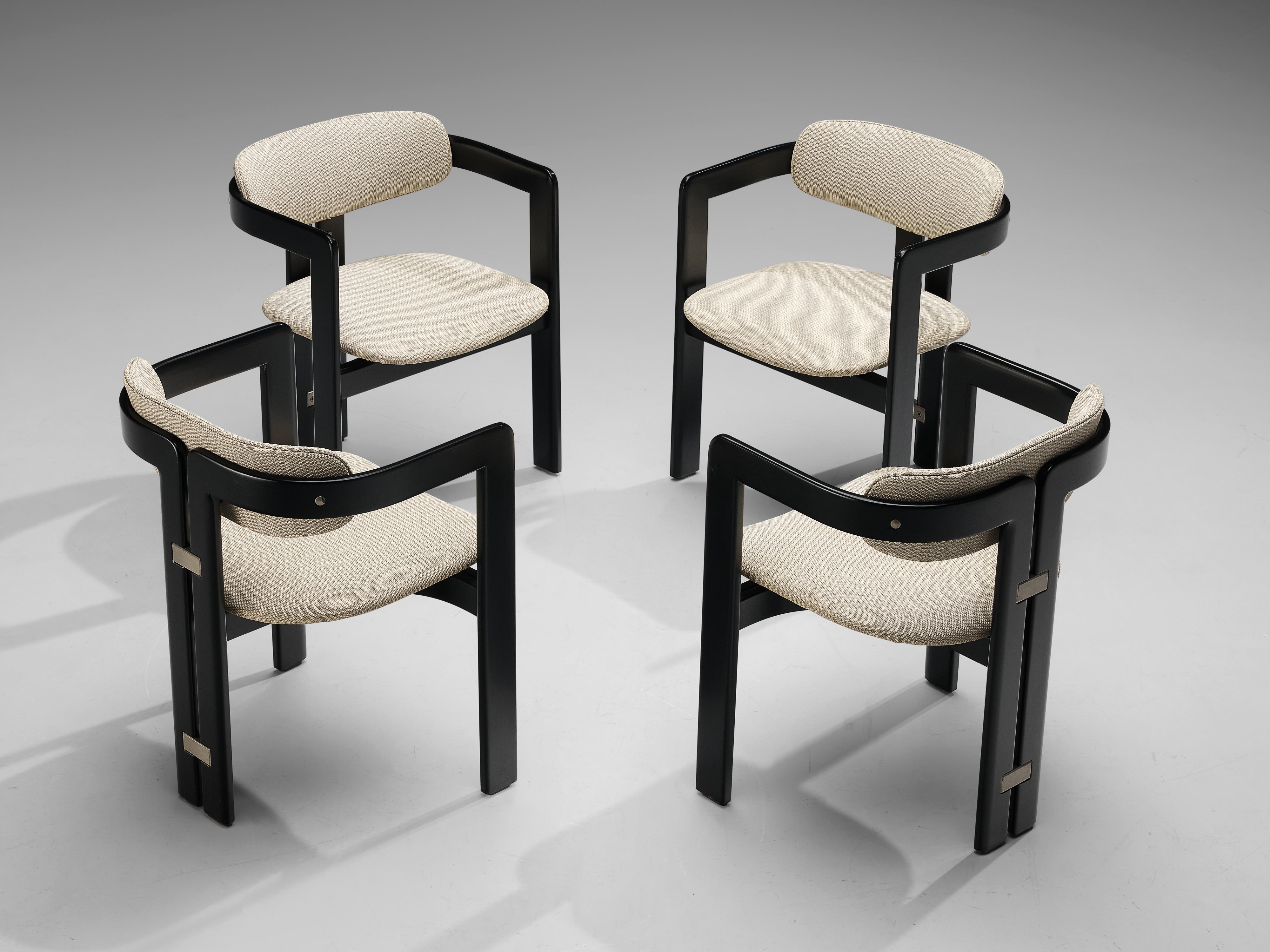 Fabric Augusto Savini Set of Four 'Pamplona' Dining Chairs