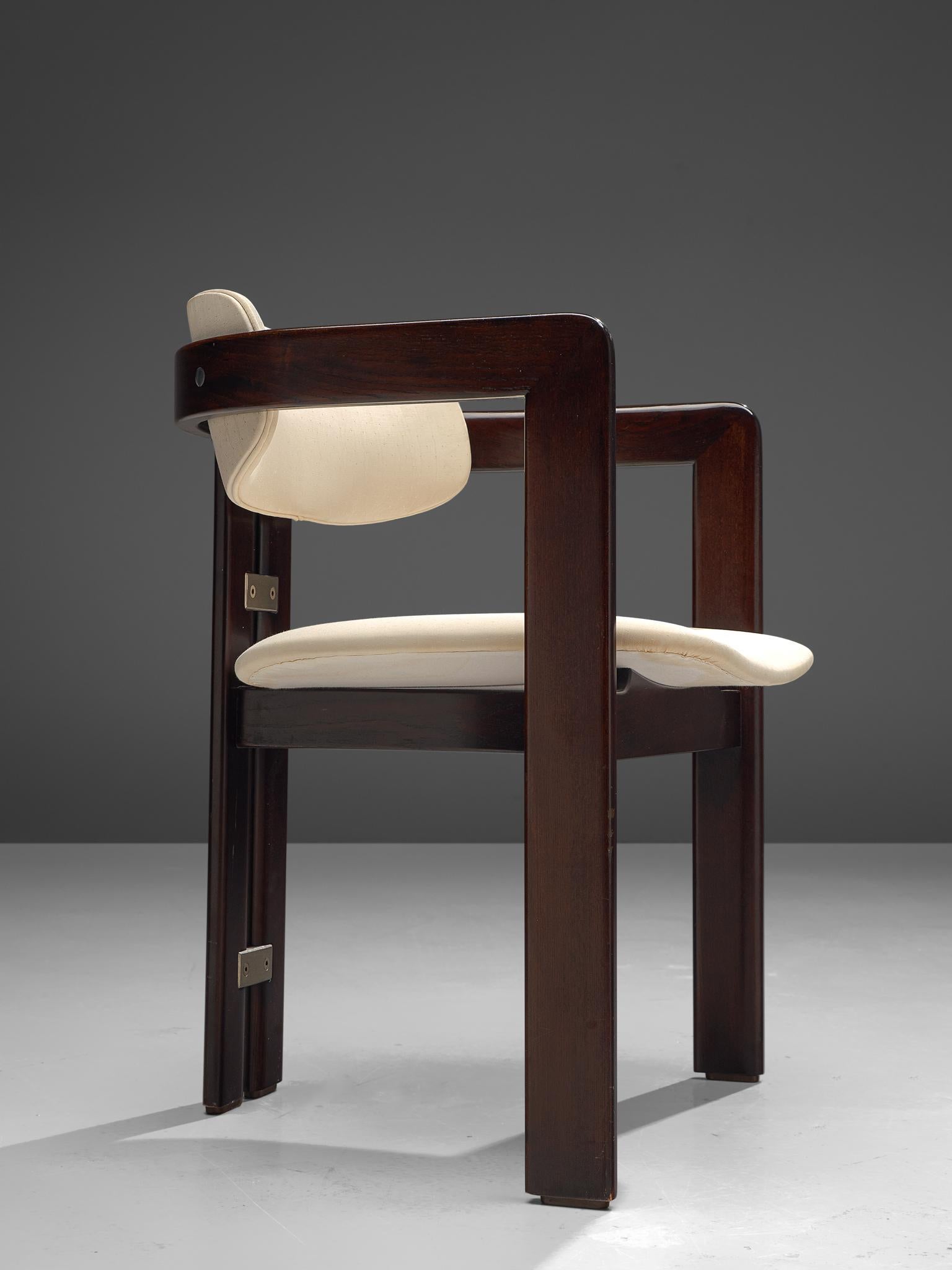 Augusto Savini Set of Six 'Pamplona' Chairs in Off-White Leather 3