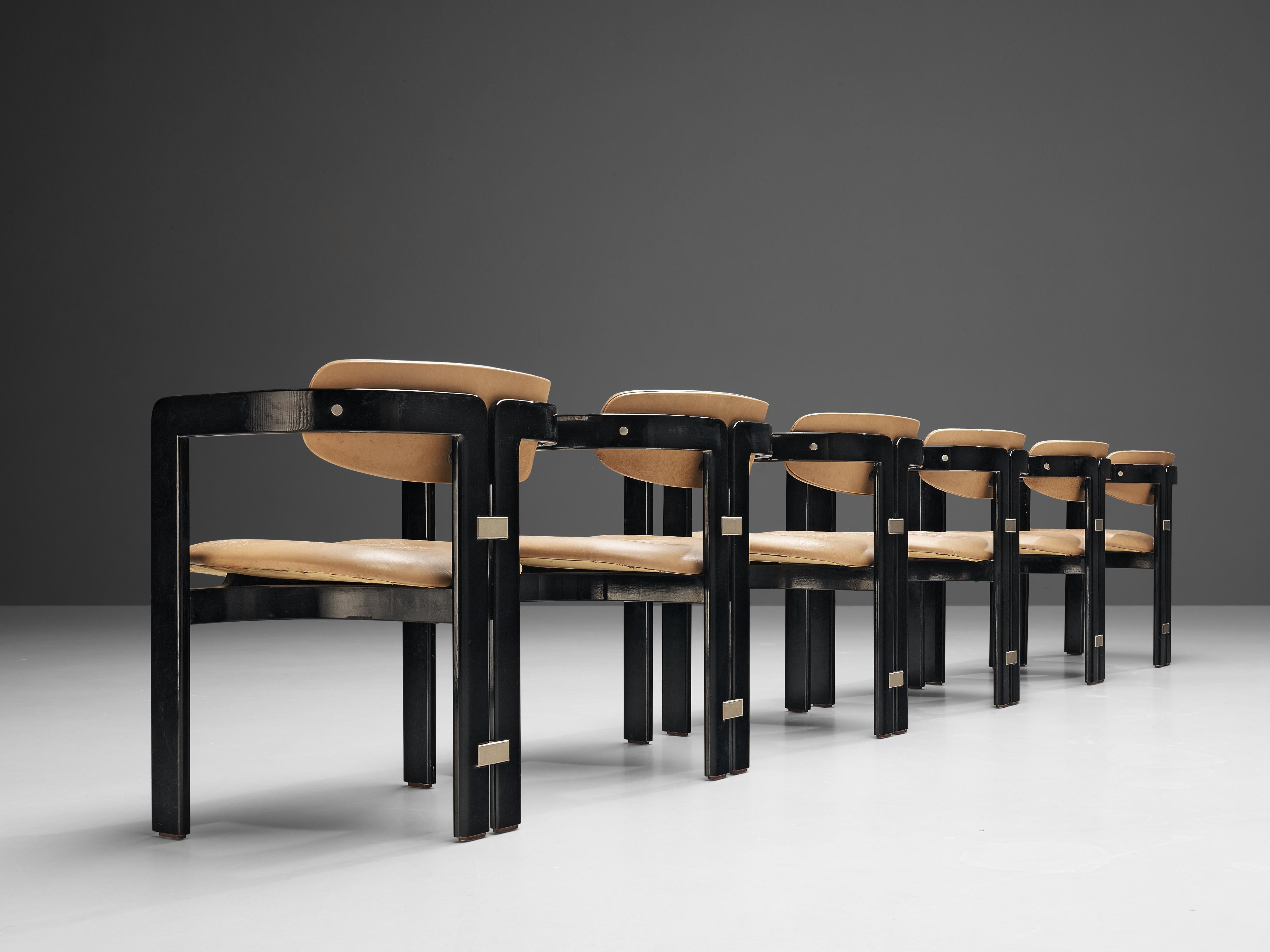 Italian Augusto Savini Set of Six 'Pamplona' Dining Chairs