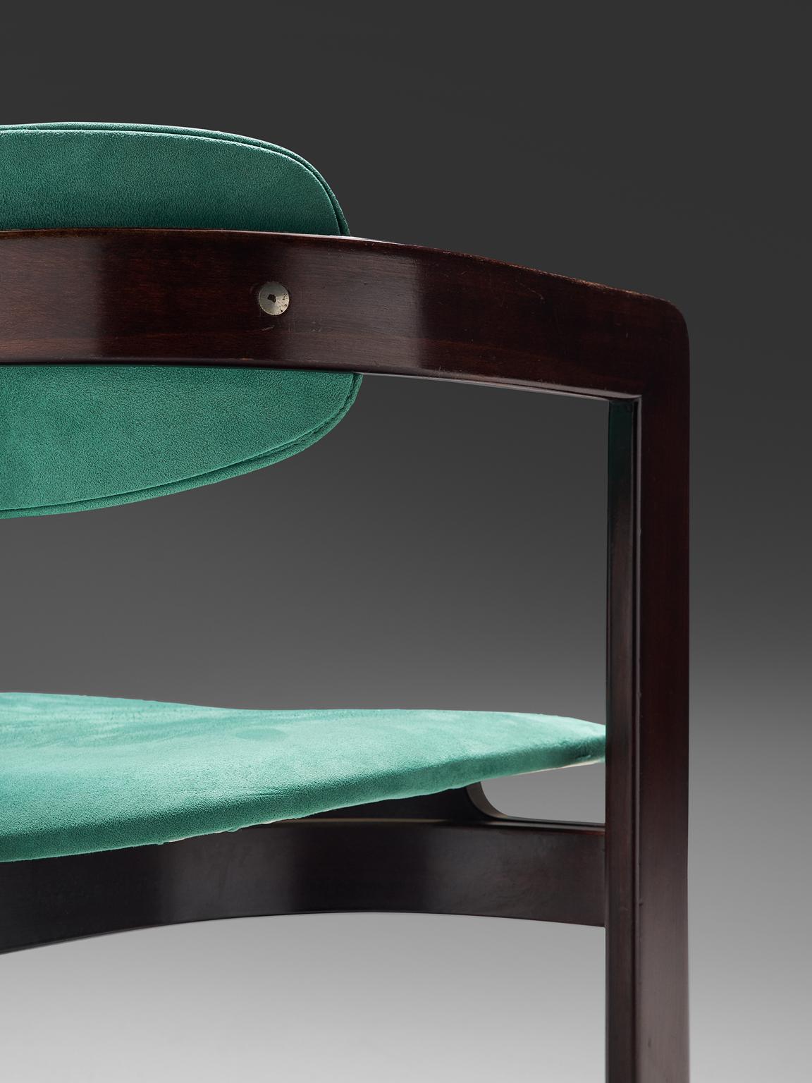 Augusto Savini Turquoise Fabric 'Pamplona' Chairs 1