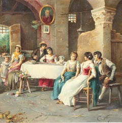Augusto Volpini, (Italian, 19th Century) Tavern Scene