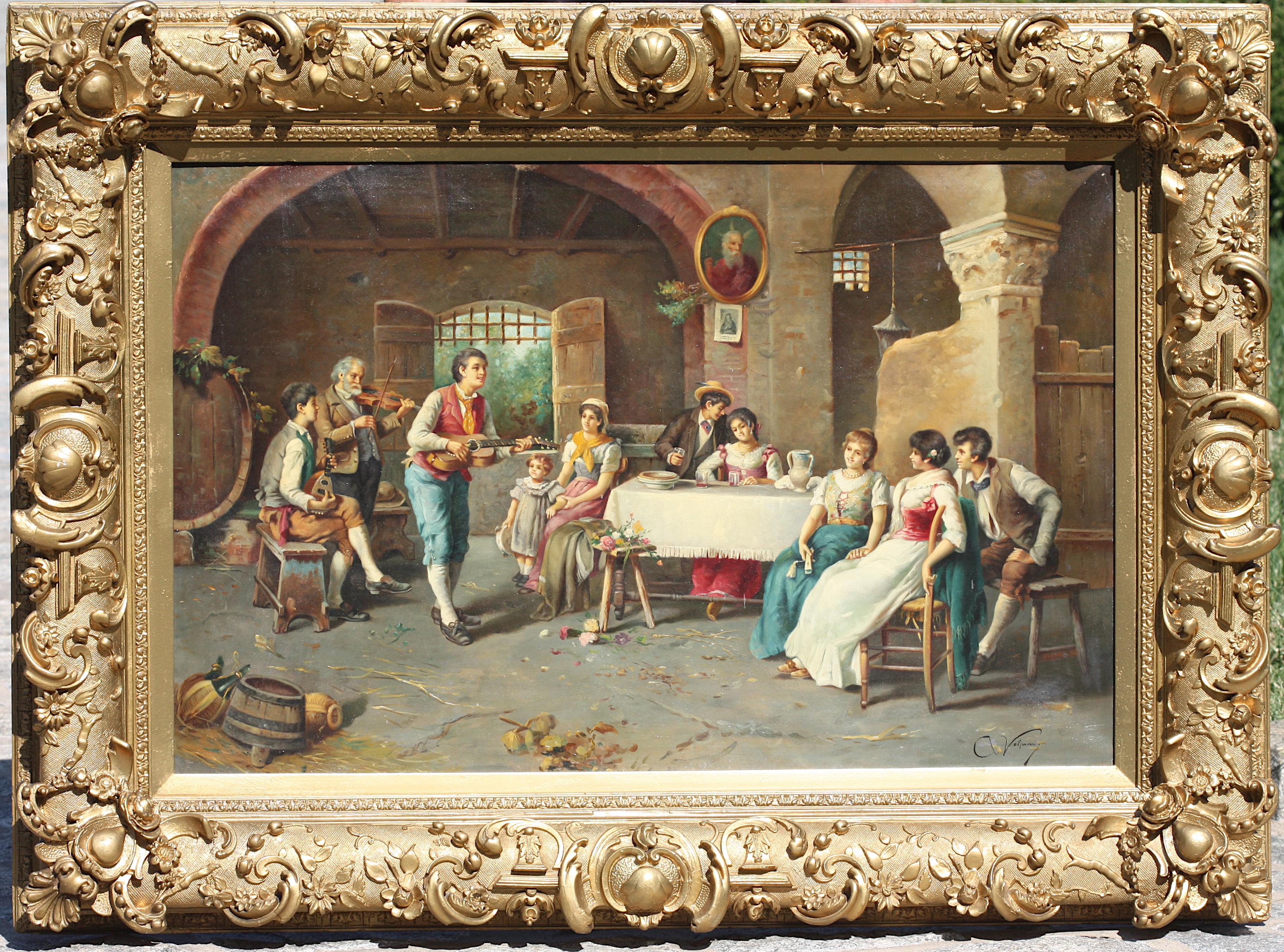 Augusto Volpini, (italiano, siglo XIX) Escena de taberna en Bueno estado para la venta en West Palm Beach, FL