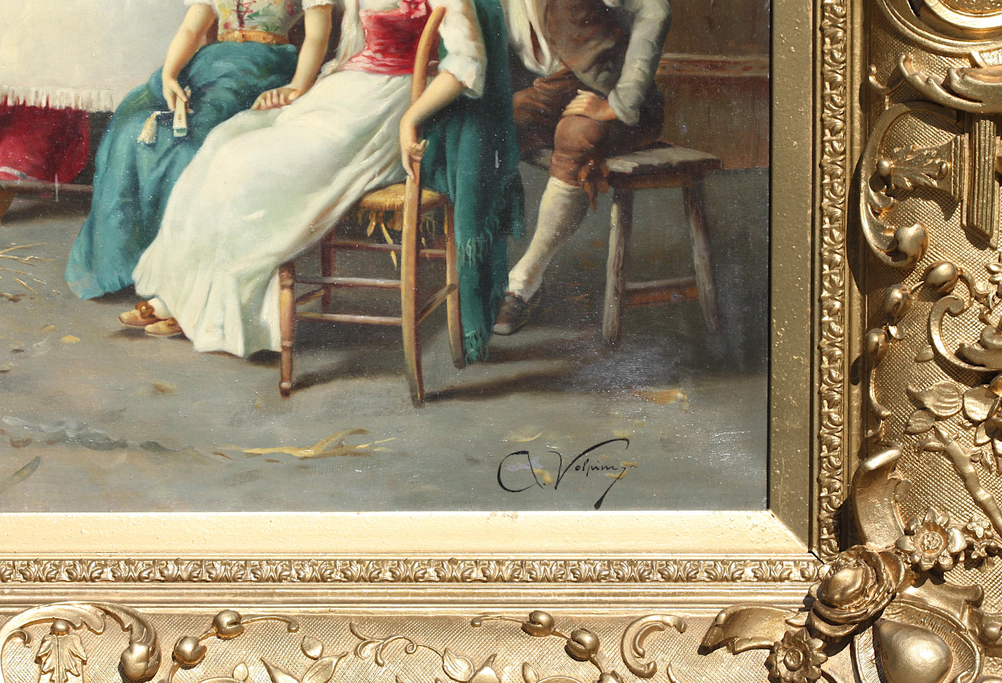 Augusto Volpini, (italiano, siglo XIX) Escena de taberna Lienzo en venta