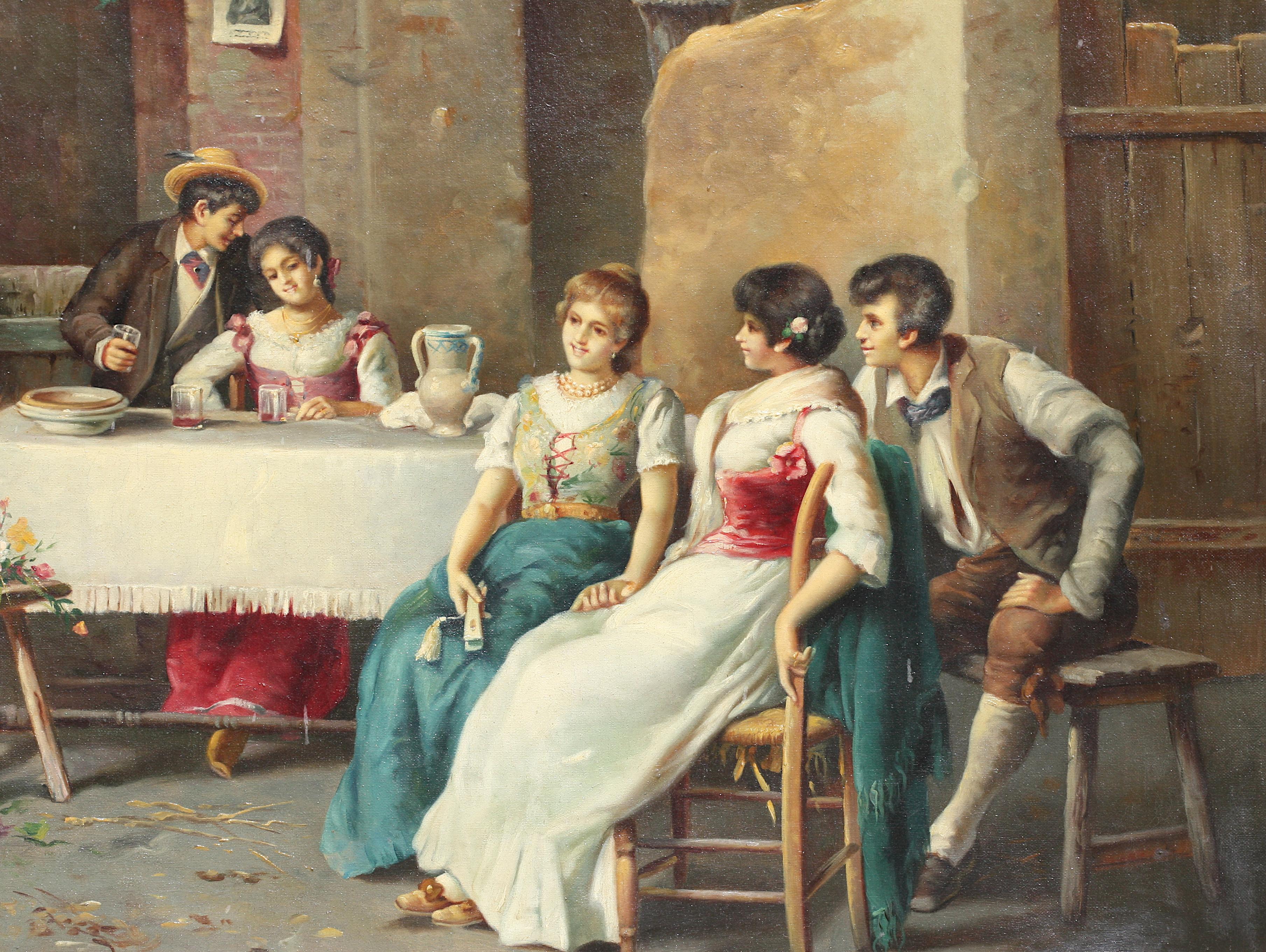 Augusto Volpini, (italiano, siglo XIX) Escena de taberna en venta 4