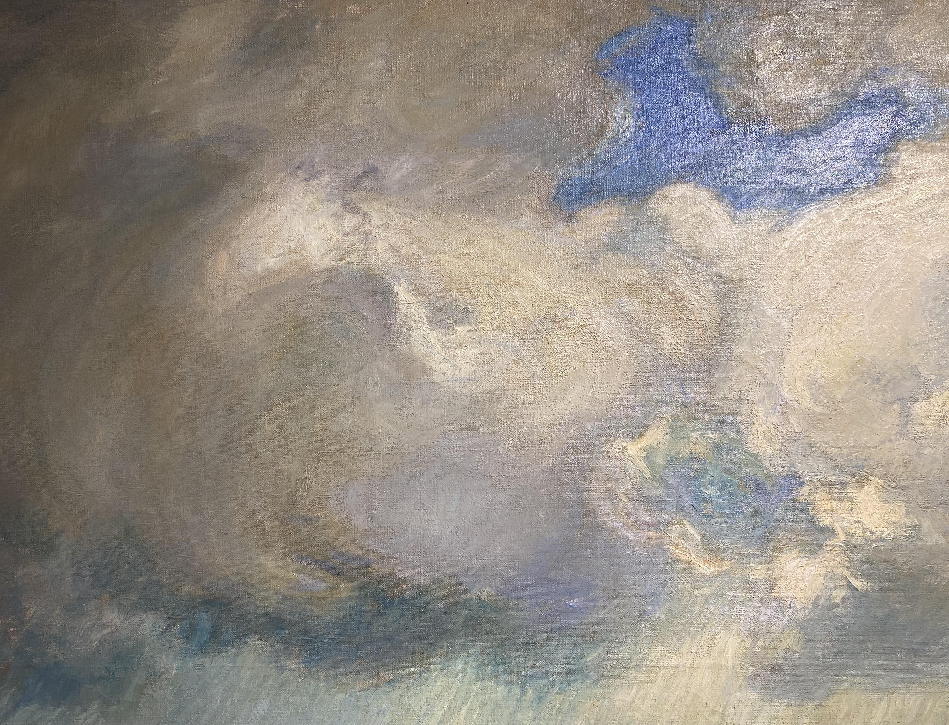 Pintura monumental -- Después de la tormenta - Painting impresionista estadounidense de Augustus B. Koopman