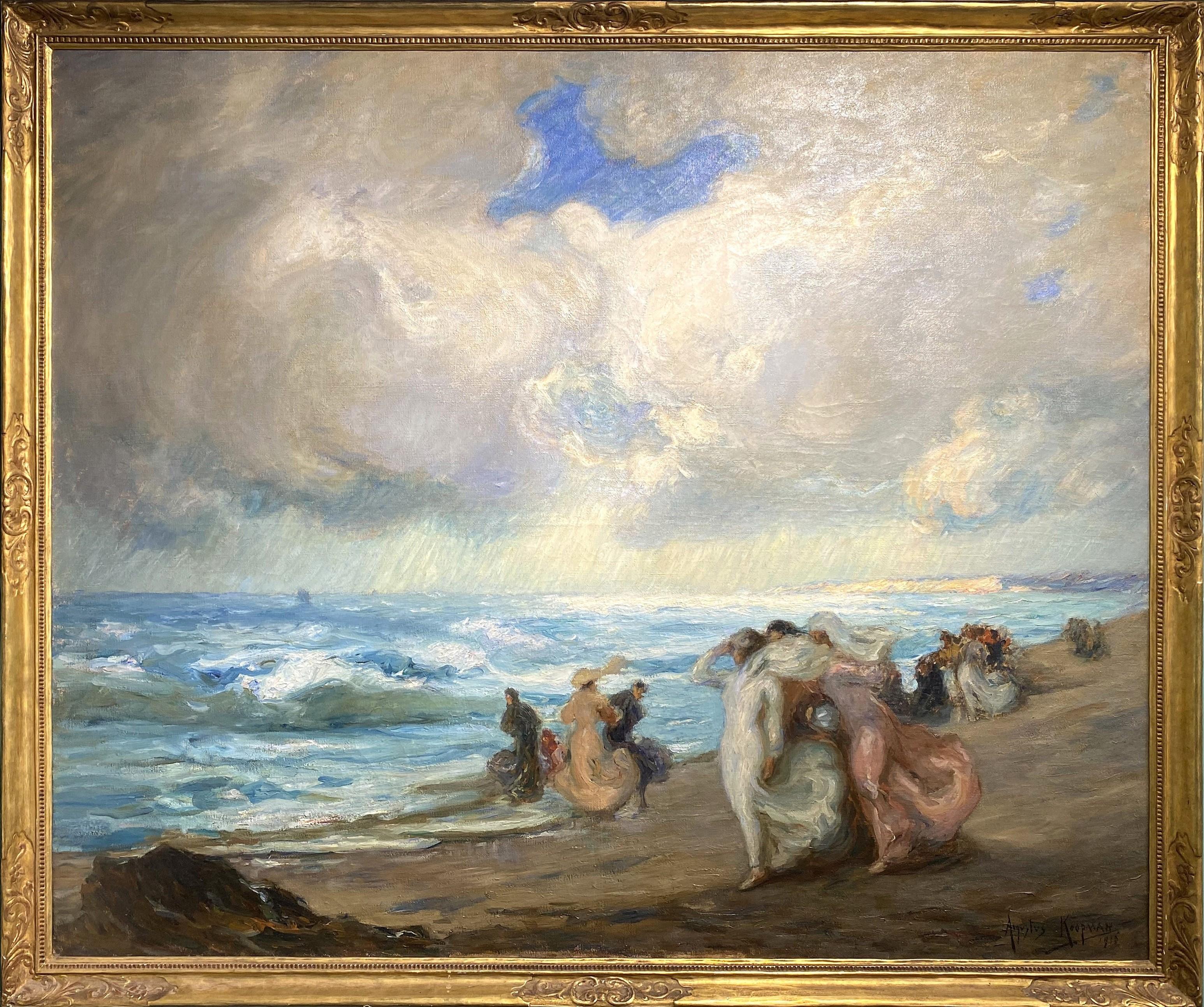 Figurative Painting de Augustus B. Koopman - Pintura monumental -- Después de la tormenta