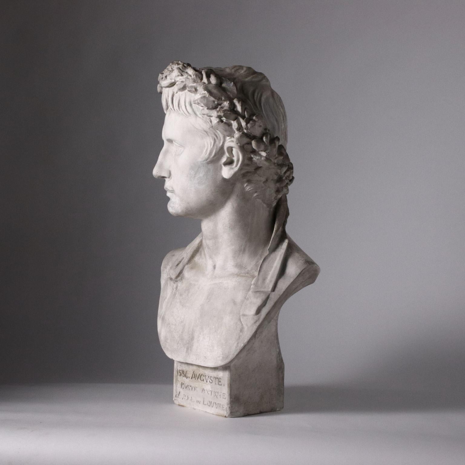 Plaster Augustus Bevilacqua, Copy from, Bust, XXth Century