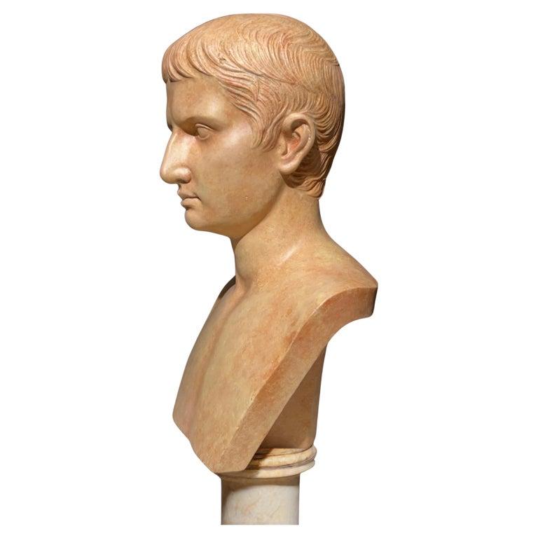 Augustus Caesar en terre cuite ancienne, 20e siècle Excellent état - En vente à Southall, GB