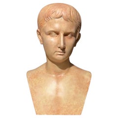 Augustus Caesar in antique terracotta, 20th century