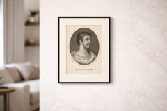 Augustus Caesar Portrait, Antique Engraving, Roman Empire, 1826 London