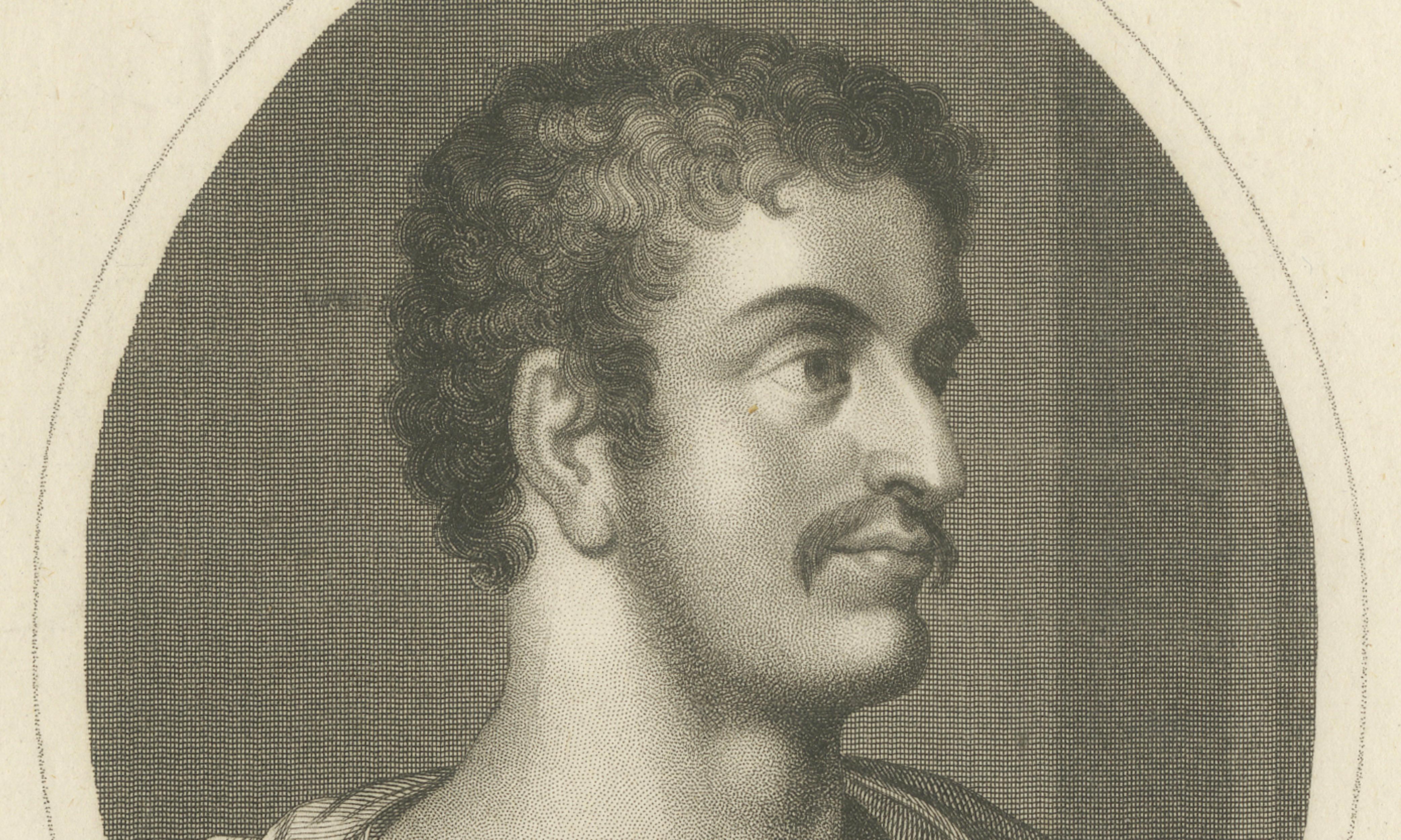Augustus Caesar Portrait, Antique Engraving, Roman Empire, 1826 London