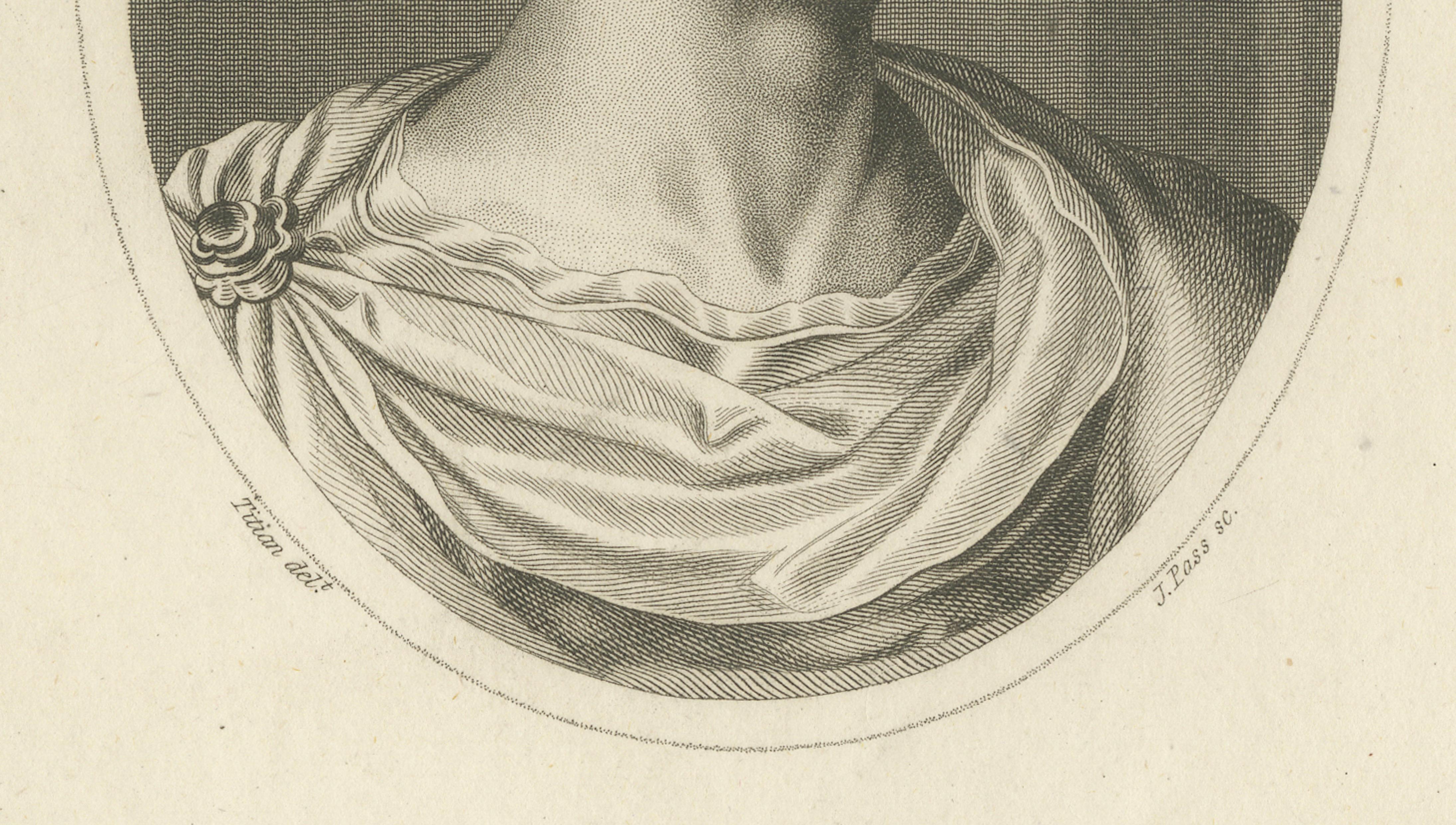 Augustus Caesar Portrait, Antique Engraving, Roman Empire, 1826 London