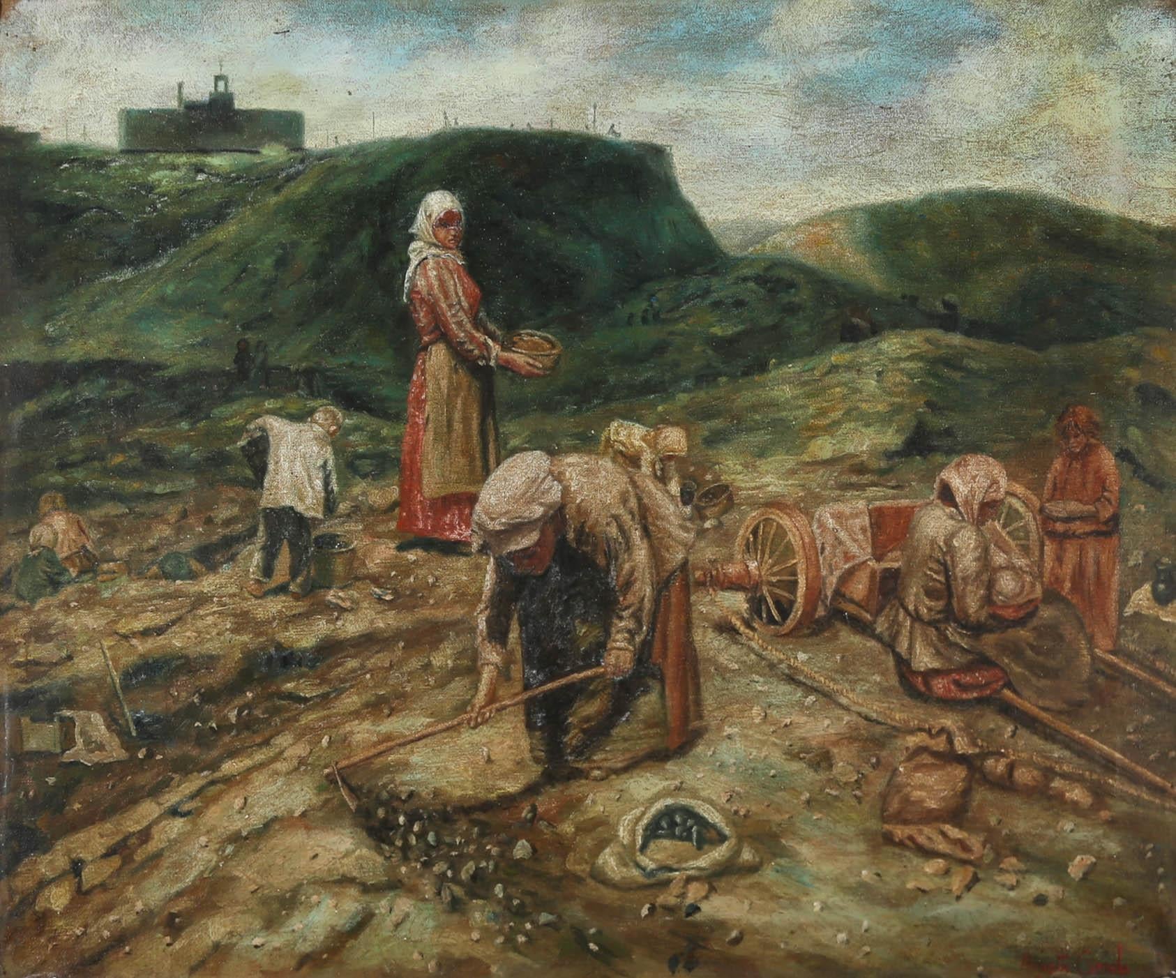 Augustus Cassels after Nikolai Kasatkin - Century Oil, Gathering Coal For Sale 1