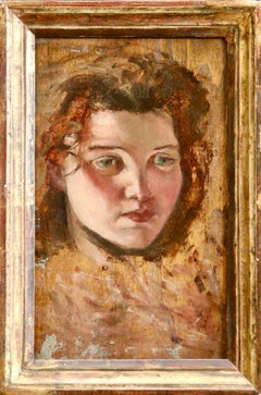 Kopf einer Frau - Öl aus dem 20. Jahrhundert:: Porträt einer Frau von Augustus Edwin John