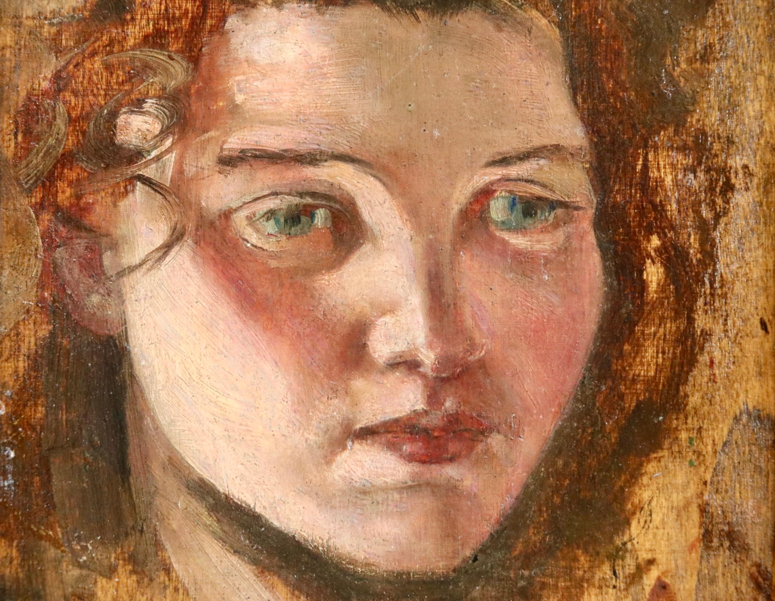 Head of a Woman - 20th Century Oil, Portrait of a Woman by Augustus Edwin John 1