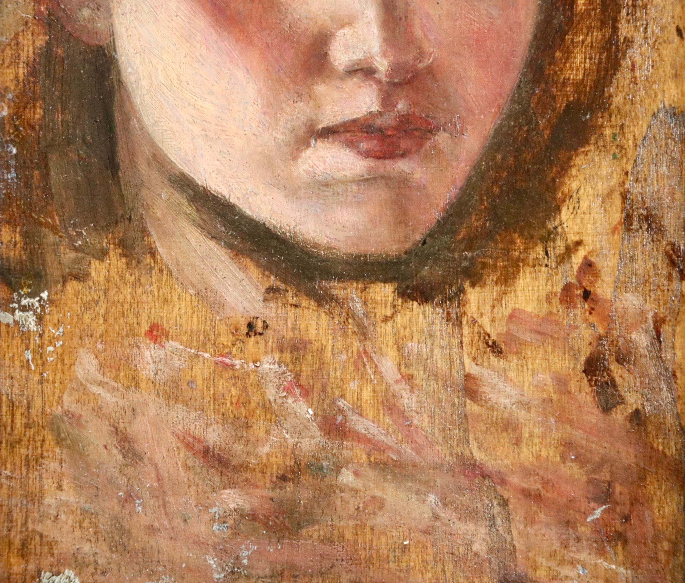 Head of a Woman - 20th Century Oil, Portrait of a Woman by Augustus Edwin John 2