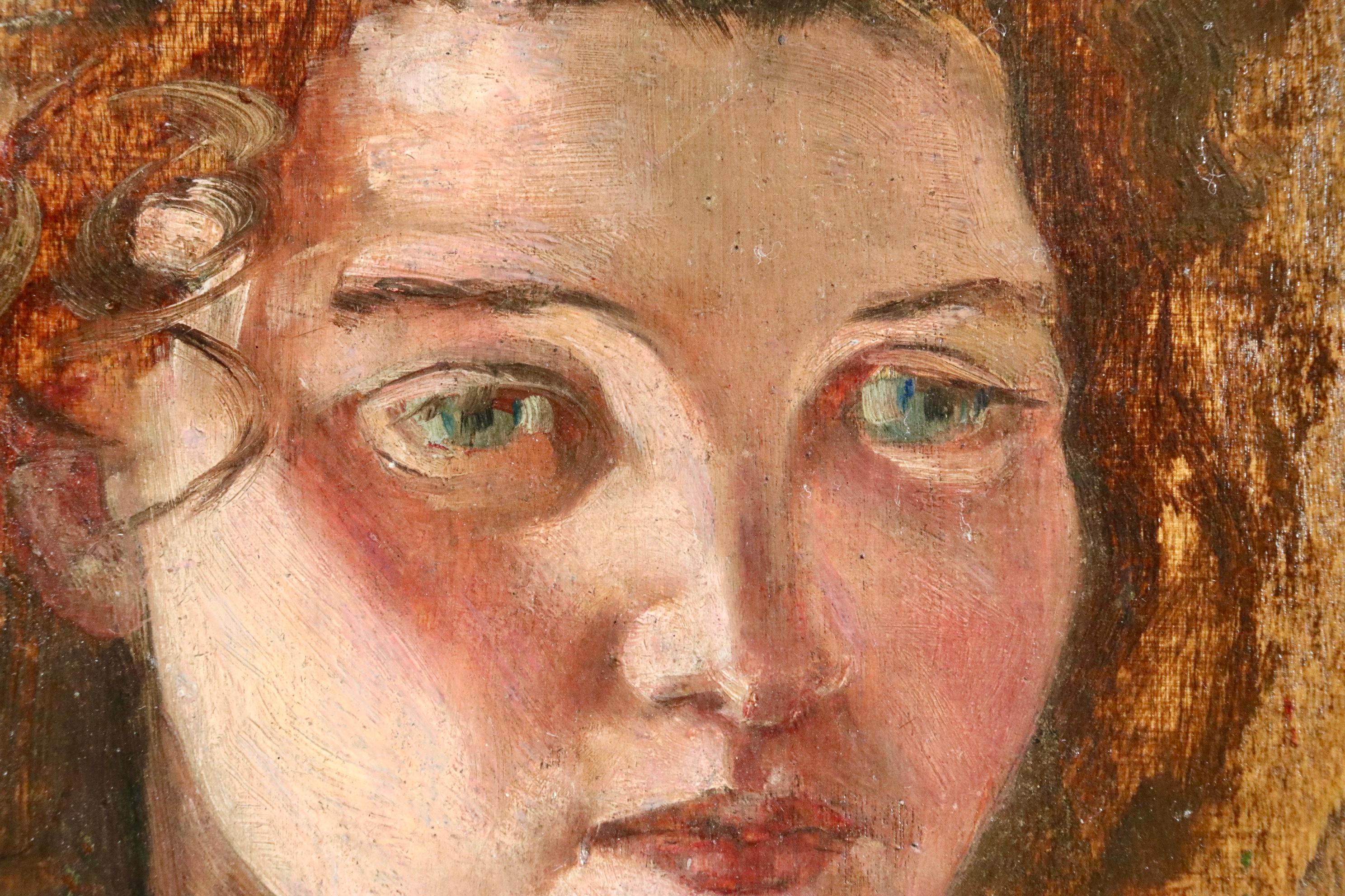 Head of a Woman - 20th Century Oil, Portrait of a Woman by Augustus Edwin John 4