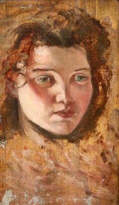 Head of a Woman - 20th Century Oil, Portrait of a Woman by Augustus Edwin John