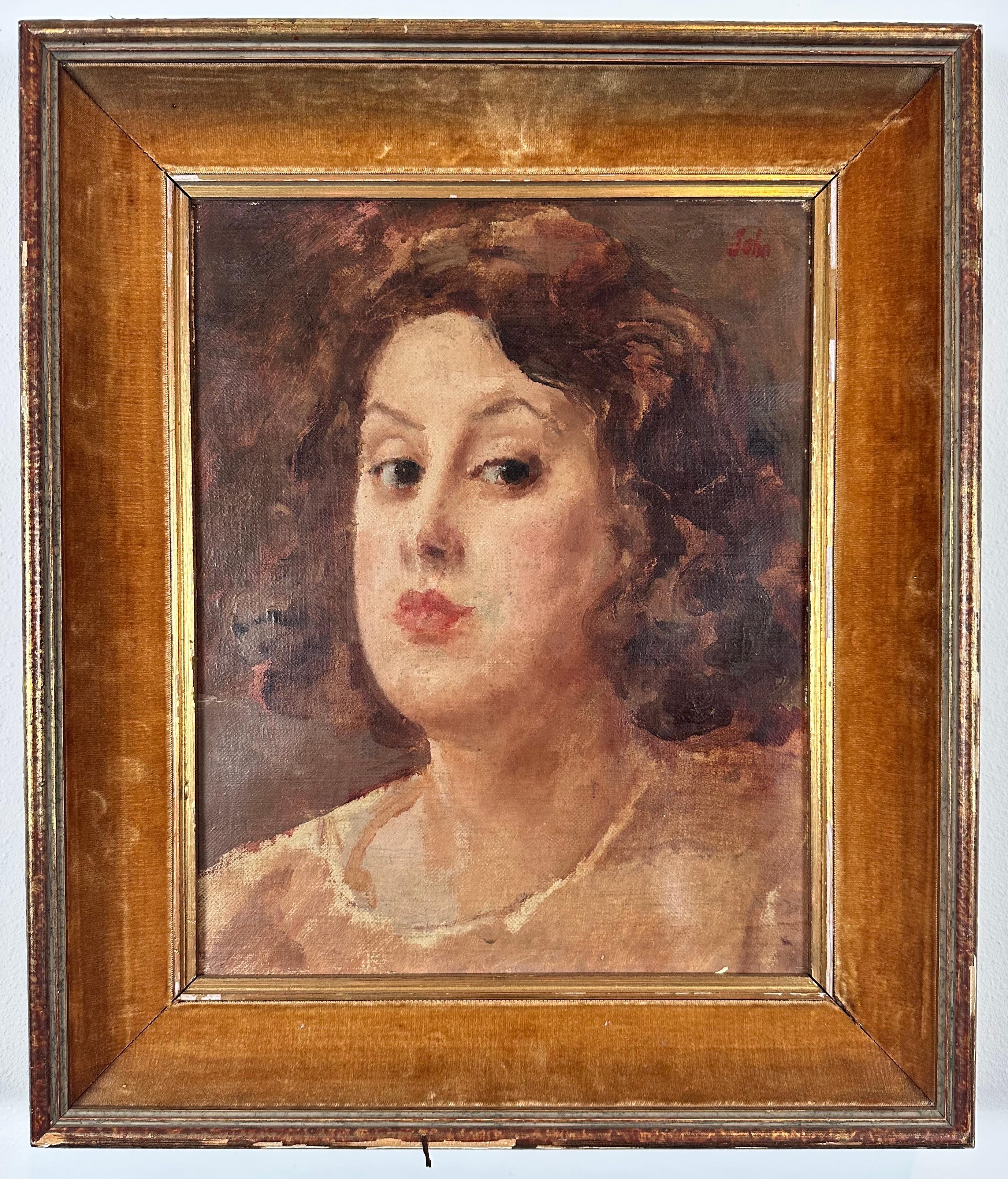 Augustus Edwin John Portrait Painting - Portrait of Barbara