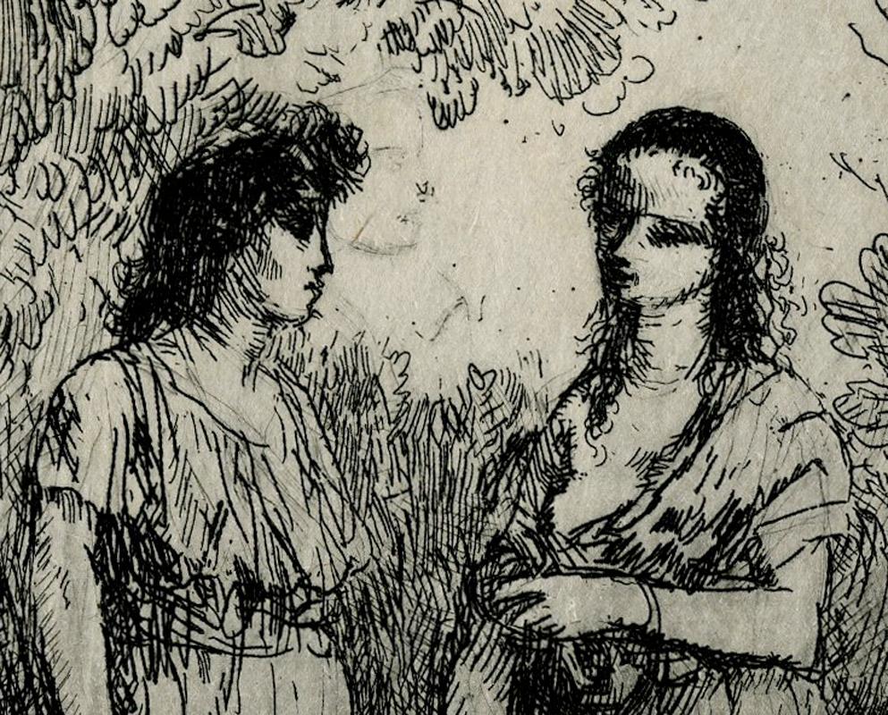 Pyramus and Thisbe - Print by Augustus Edwin John