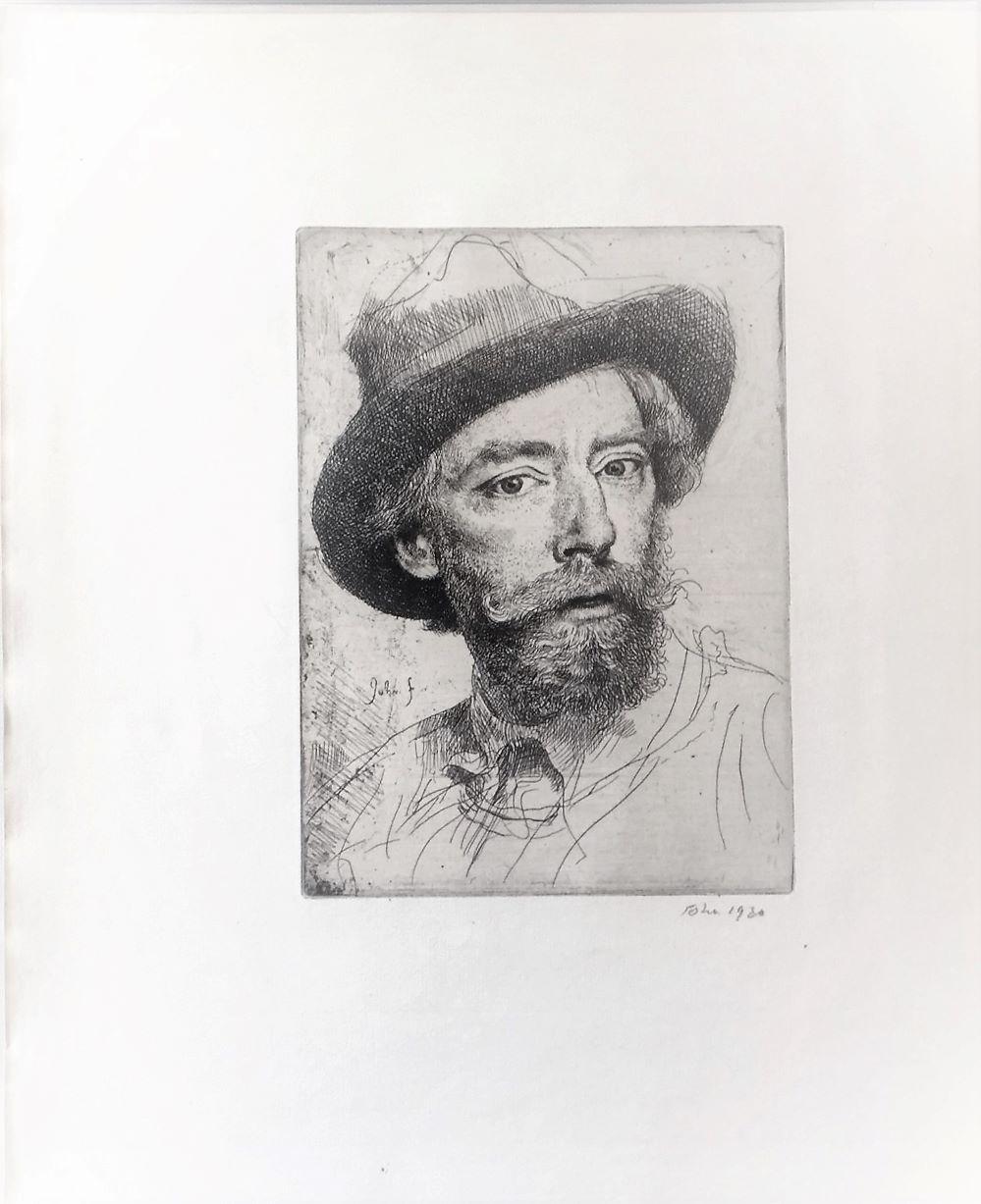 Selbstporträt – Print von Augustus Edwin John