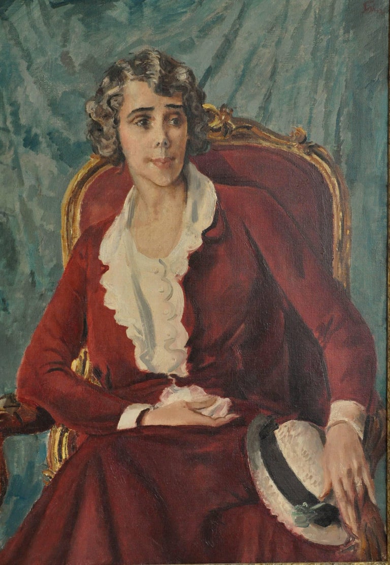 Augustus John Ethel Quinn Curtis Art Deco 30s Seated Female
