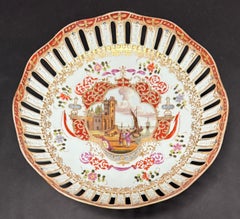 Augustus Rex Helena Wolfsohn Gilt, Painted And Reticulated Compote