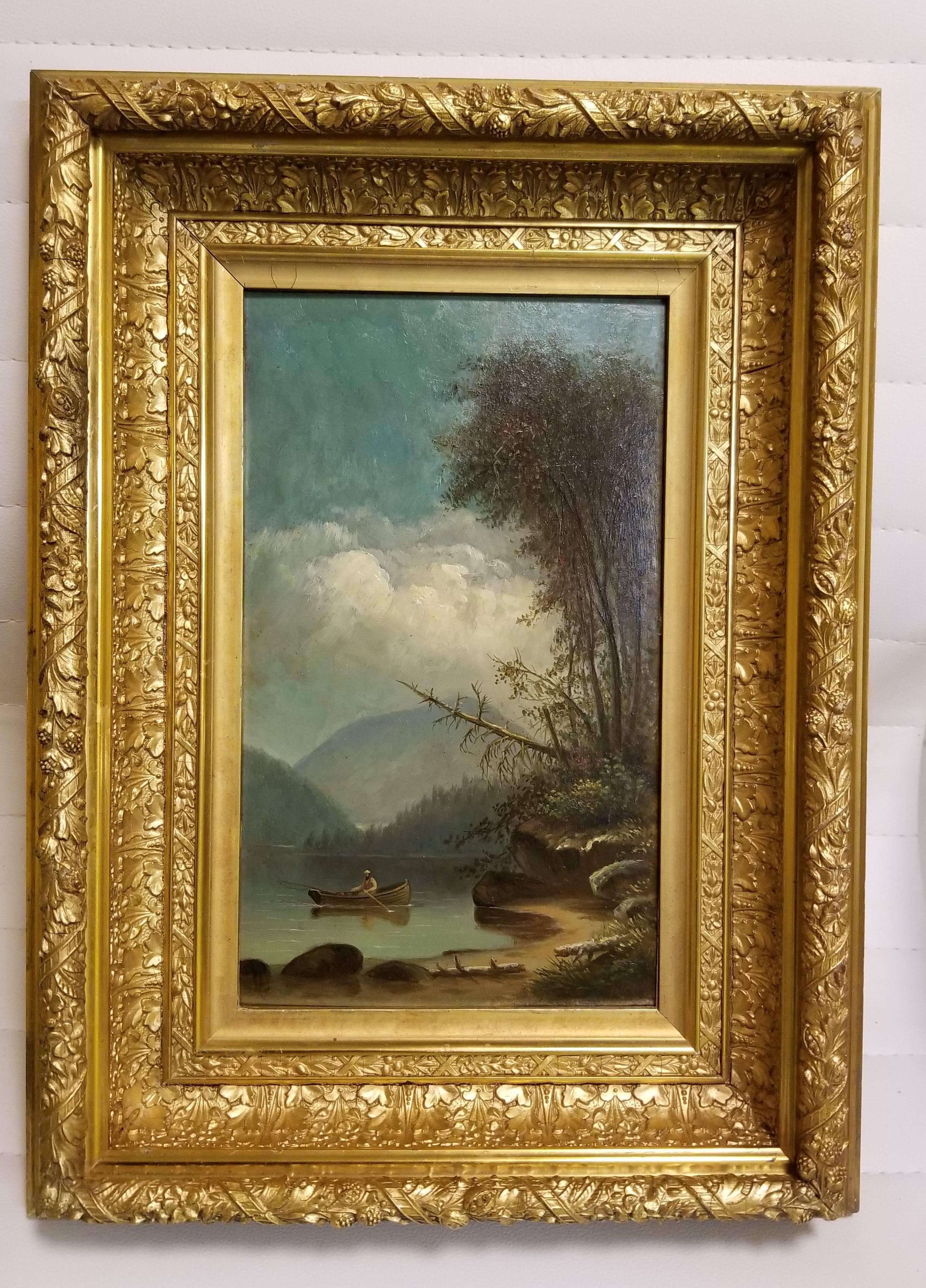Adirondack Scene - Painting by Augustus Rockwell