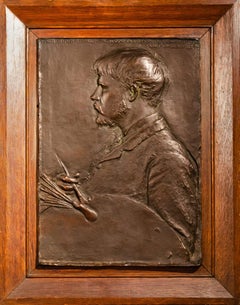 „Jules Bastien LePage“ Augustus Saint-Gaudens, Basrelief des französischen Malers