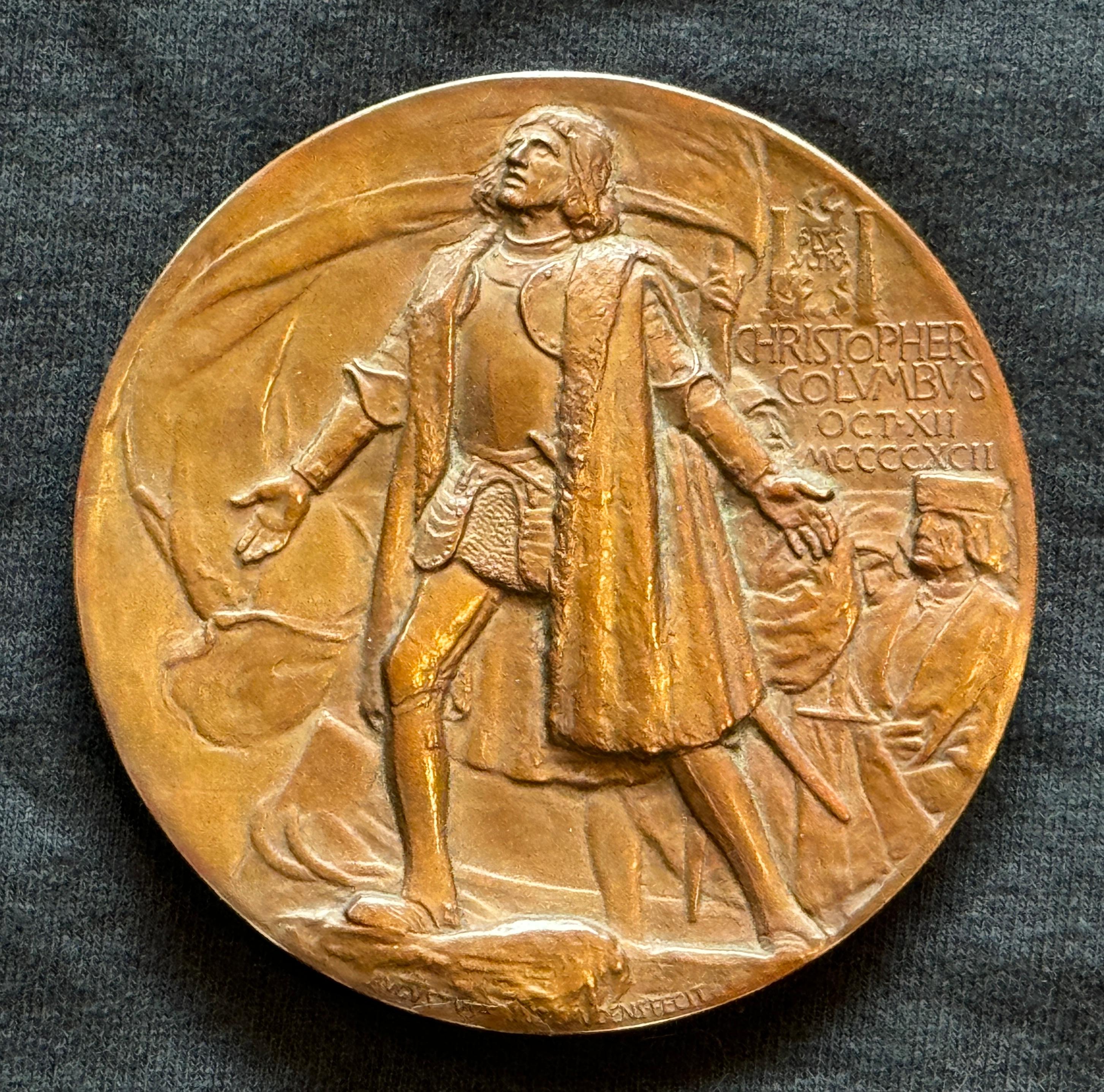 Columbian Exposition Commemorative Präsentationsmedaille der Weltausstellung – Sculpture von Augustus Saint-Gaudens