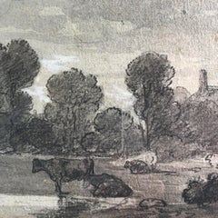 Augustus Wall Callcott RA Cattle in Landscape