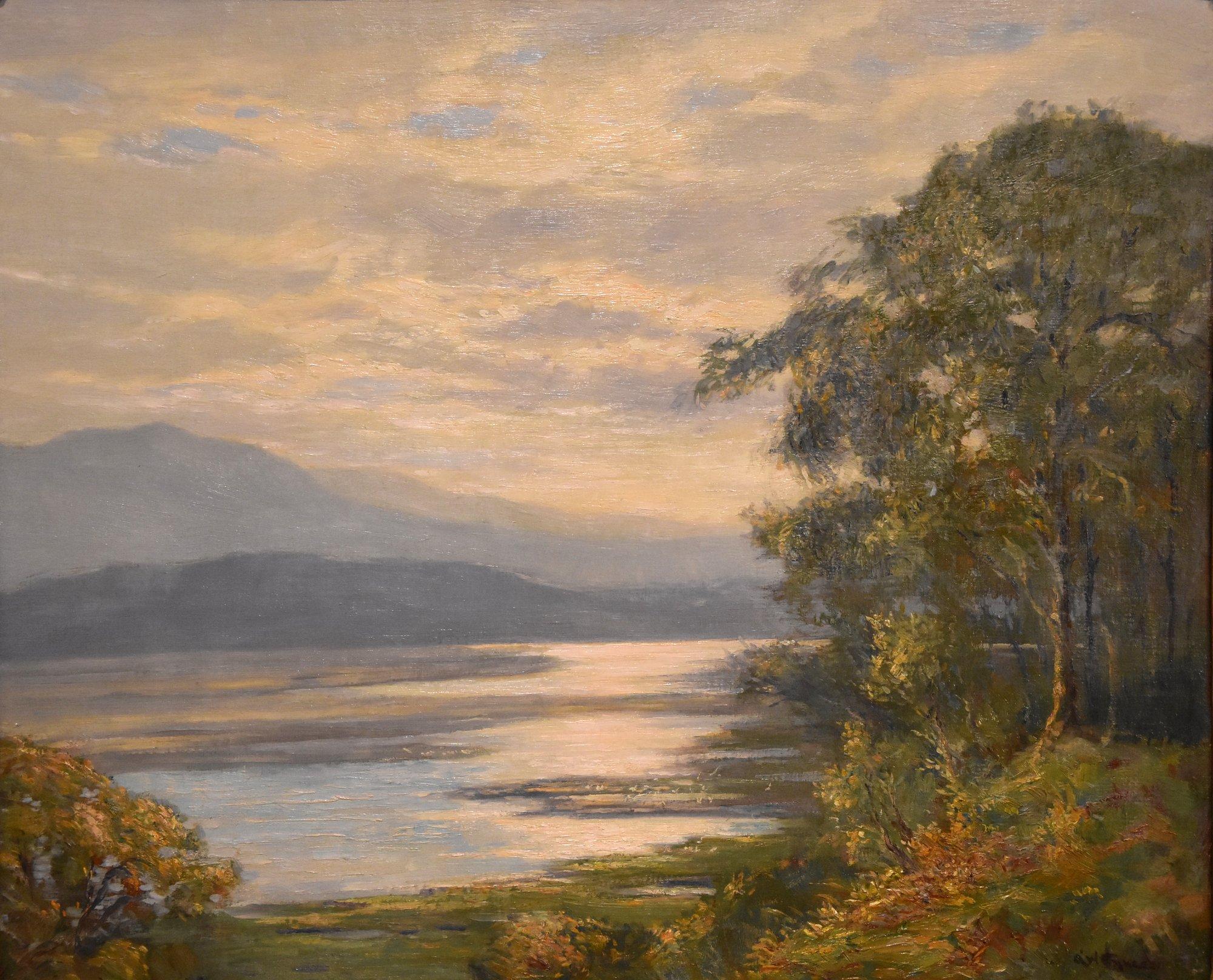 Paire de peintures à l'huile « Bontddu » d'Auguste William Enness - Painting de Augustus William Enness