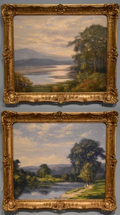 Oil Painting Pair by Augustus William Enness "Bontddu"
