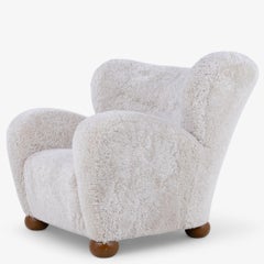 Aulanko - lounge chair in lambskin by Märta Blomstedt