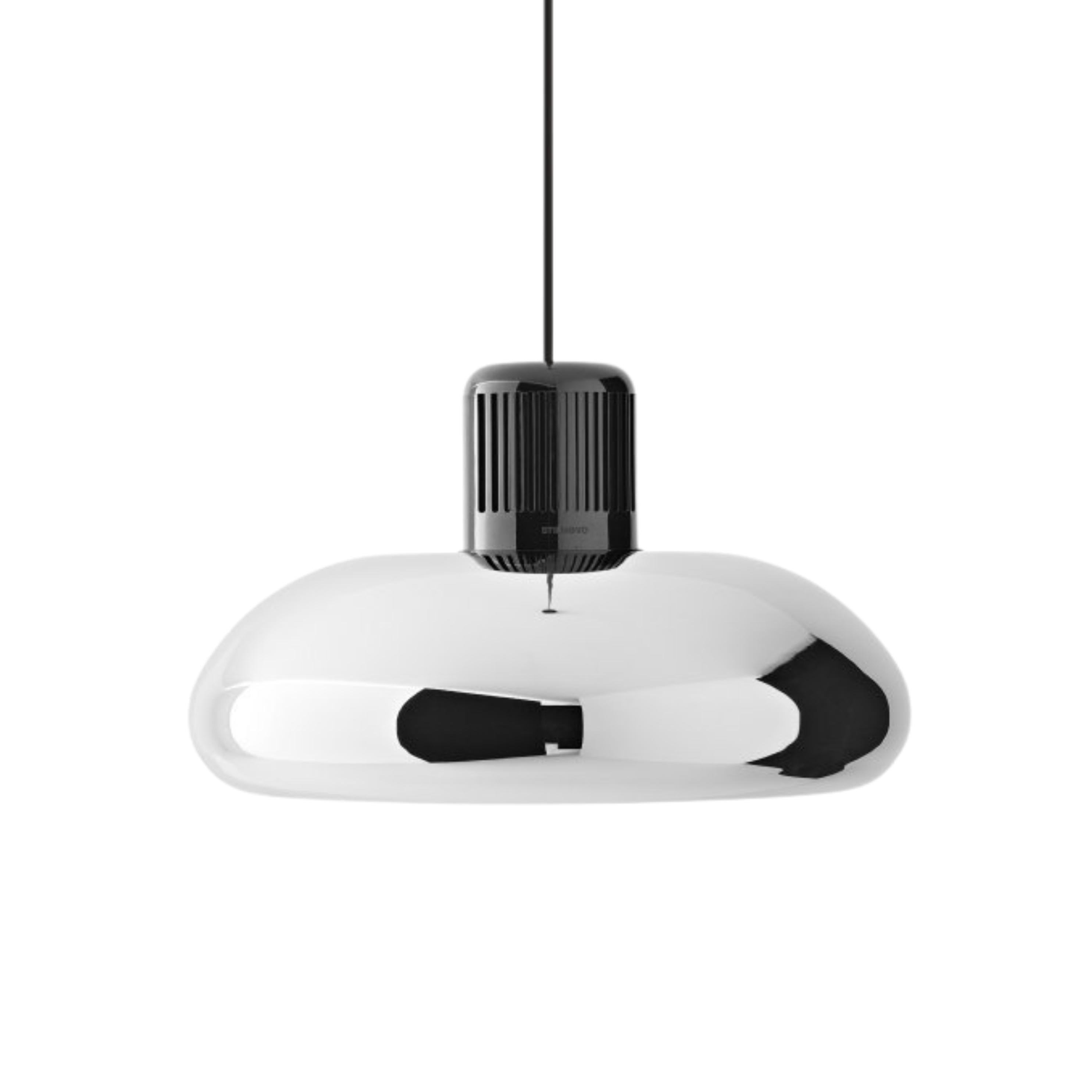 Aulenti and Castiglioni 'Trepiu' White and Black Pendant Light for Stilnovo For Sale 3