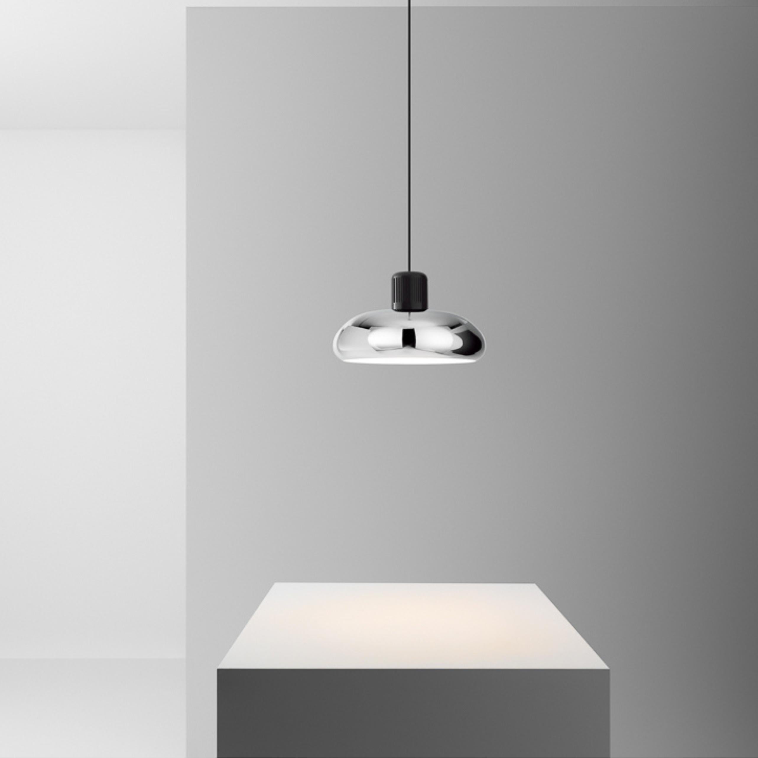 Contemporary Aulenti and Castiglioni 'Trepiu' White and Black Pendant Light for Stilnovo For Sale