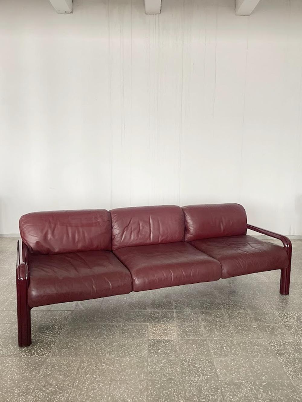 Gae Aulenti Sofá de tres plazas para Knoll International 1970 s EE.UU. Moderno en venta