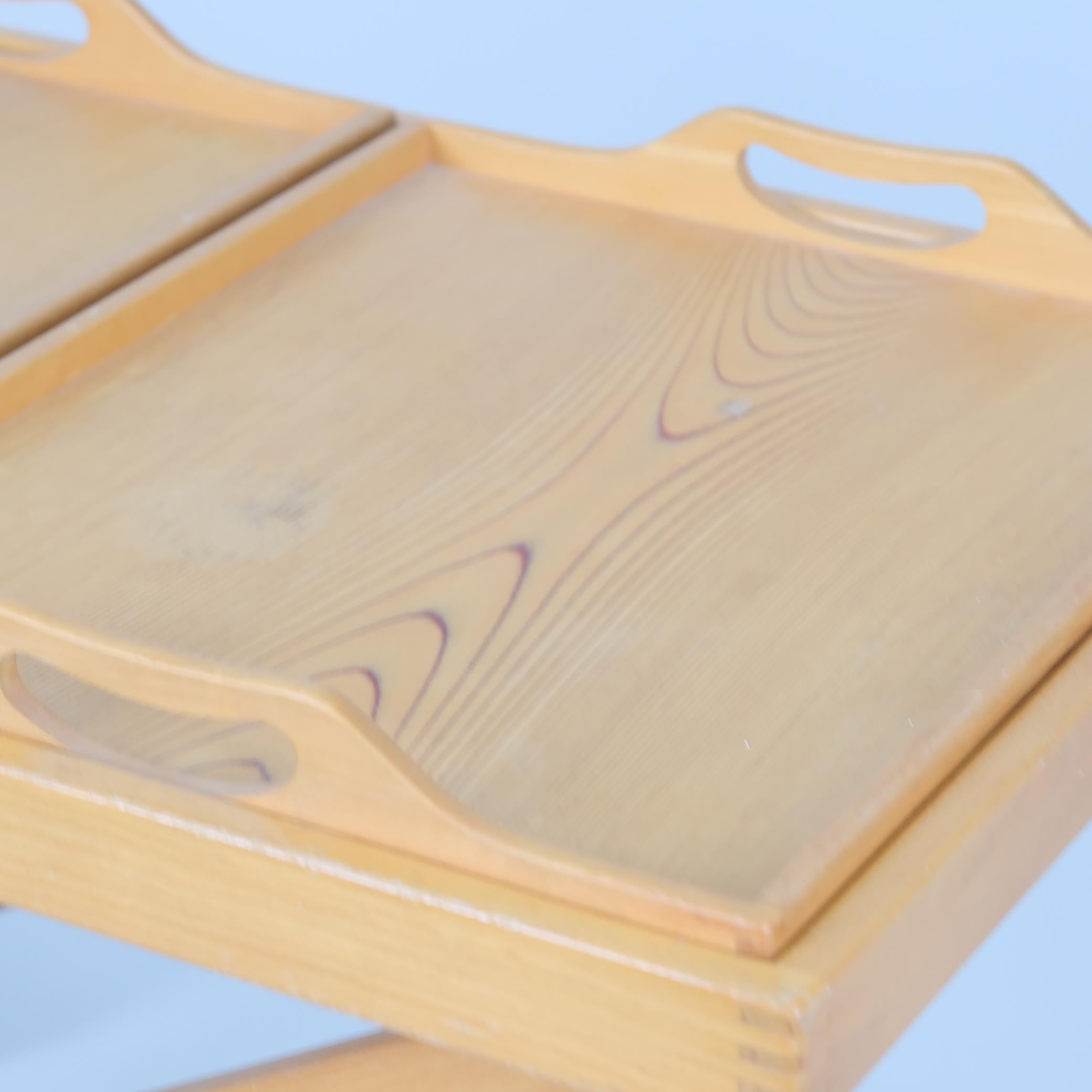 Carrello in faggio e impiallacciatura ritmica di Aulis Leinonen e Tapio Wirkkala, Asko 1950s in vendita 8