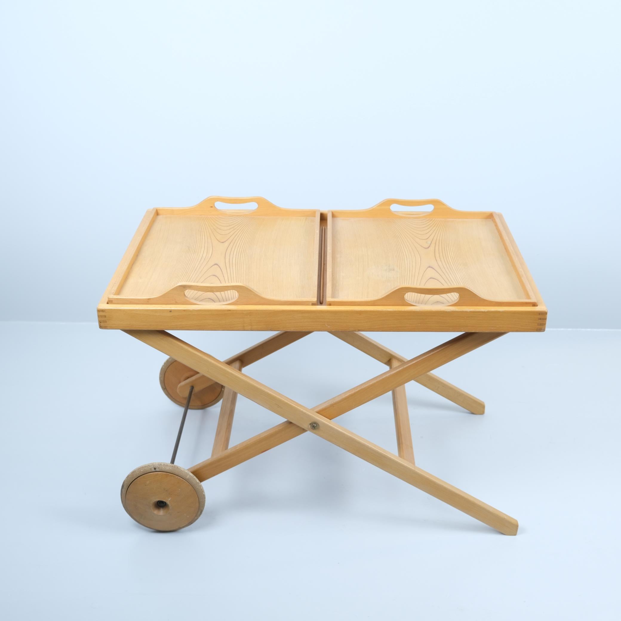 Aulis Leinonen und Tapio Wirkkala Wagenwagen aus Buche und Rythmic Furnier, Asko 1950er Jahre (Skandinavische Moderne) im Angebot