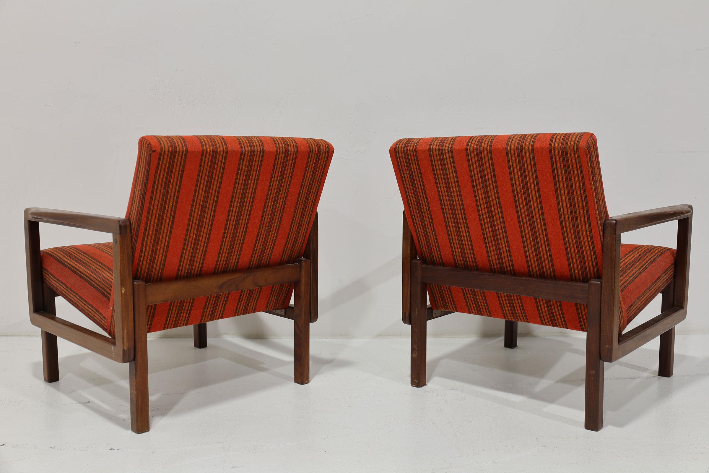 Aulis Leinonen Model 1416 Lounge Chairs in Teak and Upholstery, 1960s 2